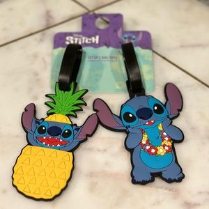 ✨NWT✨ Disney Lilo & Stitch Pineapple Tropical Luggage Bag Tags Set